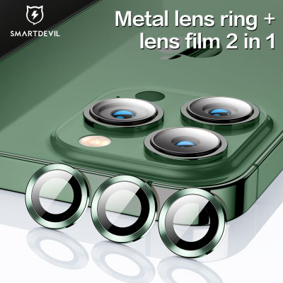 Smartปีศาจเลนส์โลหะวงกลมสำหรับโทรศัพท์13ฟิล์มเลนส์9D,เลนส์อัลลอยด์แหวนป้องกัน Phone13 Pro 13 Mini ฟิล์มกล้องหลังเต็มหน้าจอ