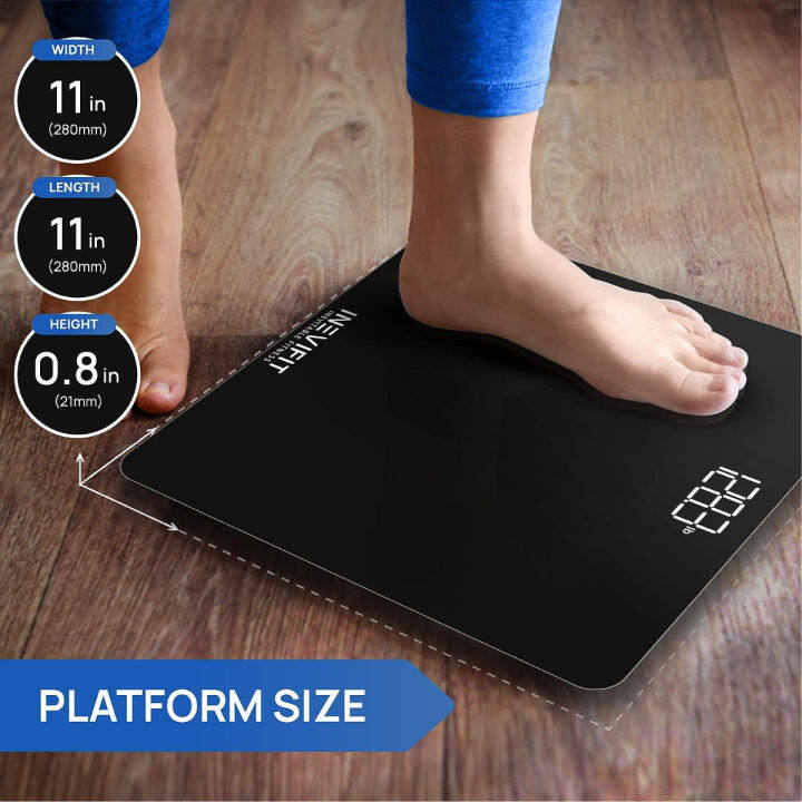 inevifit-bathroom-scale-highly-accurate-digital-bathroom-body-scale-measures-weight-up-to-400-lbs-includes-batteries