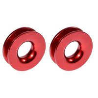 2X Aluminum RECOVERY RING SNATCH-RING 41000Lb for 3/8 1/2Inch Synthetic Winch Rope RED