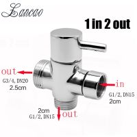 Chrome Brass Bathroom Toilet Bidet G1/2" G3/4 T-adapter Shower Diverter Valve 3 Way Shower Faucet Tee Connector Valve Tool