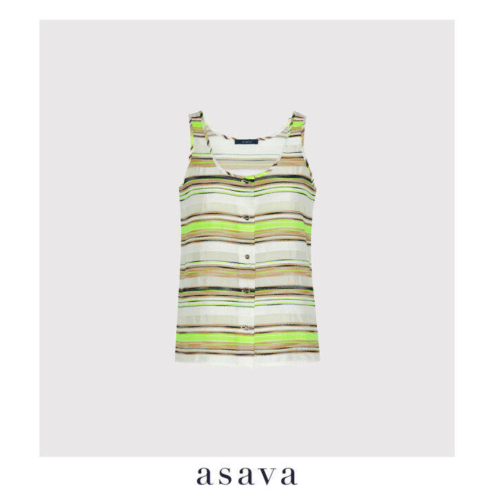 asava-aw21-multi-stripes-tank-top-เสื้อผู้หญิง-อาซาว่า-คอกลม-แขนกุด