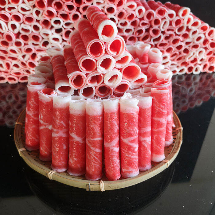 Simulation of instantboiled mutton slices food model Donglaishun