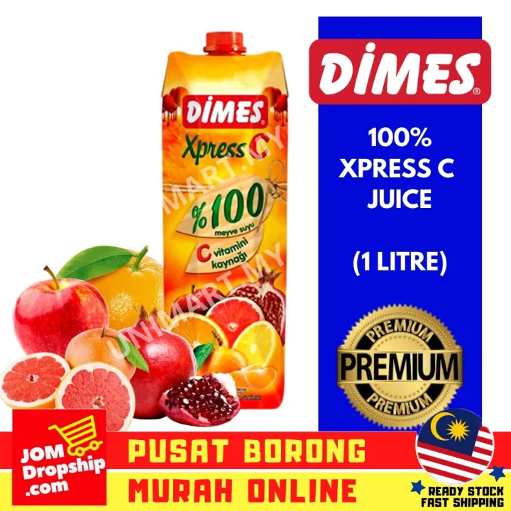 DIMES 100 Xpress C Juice 1Litre Premium Jus BuahBuahan Campuran