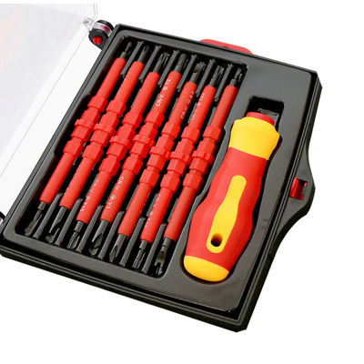 SKIUNT Insulated Screwdriver Set Screw Driver Bit Magnetic Phillips Slotted Screwdrivers Screw Holder For Electrician Hand Tools