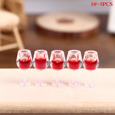 💖【Lowest price】MH 5pcs 1:12 dollhouse Miniature Wine CUP เบียร์แก้วไวน์รุ่น Doll Decor Toy