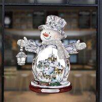 【ร้อน】สติกเกอร์ติดผนังคริสต์มาส Santa Snowman GarlandTree Decorations ForRefrigerator Glass Home Decoration Window Decor