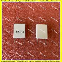 ✣✵ 10Pcs Inductionless Cement Resistor 5W 1 ohm 1 R 1RJ 5W1RJ 5W 1RJ Ceramic Resistance precision 5 Non-inductive Resistor