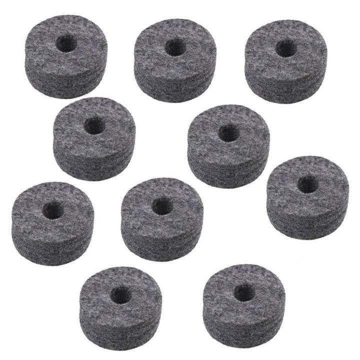 10pcs-black-gray-4cm-shelf-drum-silencer-felt-cushion-hi-hat-washers-stand-felt-strap-anti-slip-felt-rack-drums-felt-pads