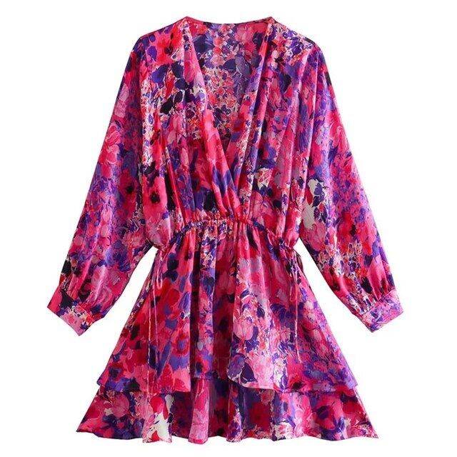 trafza-women-floral-print-pleated-mini-dress-long-sleeve-v-neck-ruffles-ruched-dresses-2023-summer-women-elegant-party-dress