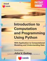 (ใหม่) พร้อมส่ง Introduction to Computation and Programming Using Python, third edition : With Application to Computational Modeling [Paperback]