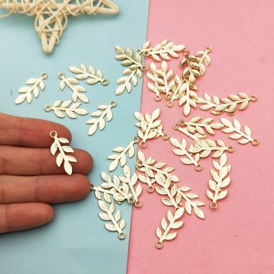 【CC】 20pcs Zinc Alloy Leaves Charms Floating Fashion Drop Earrings Jewelry Making Accessories Pendants