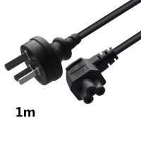 【cw】 IEC320 C5 Bend C5-SAA AU Cable Plug Supply Cord New Zealand Cloverleaf Lead for Notebook Laptop 1M