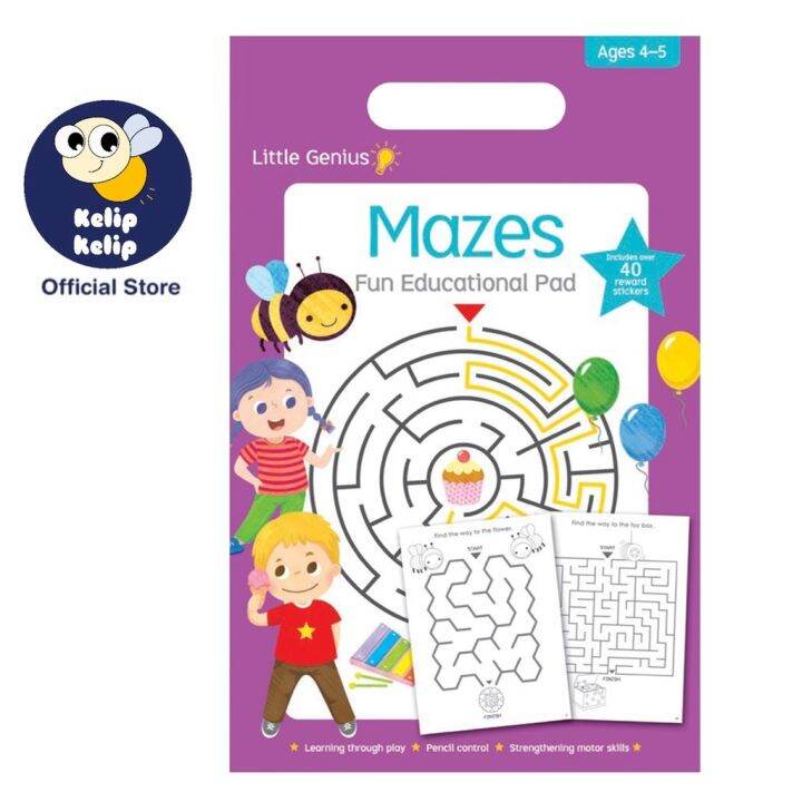 Little Genius Mazes Fun Educational Pad Activity Book Full With 48