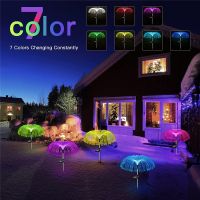 WEIXIN Solar Jellyfish Light Outdoor Waterproof Flowers Garden Lamp 7 Color Changing Landscape Yard Patio Pathway Christmas Sun Light