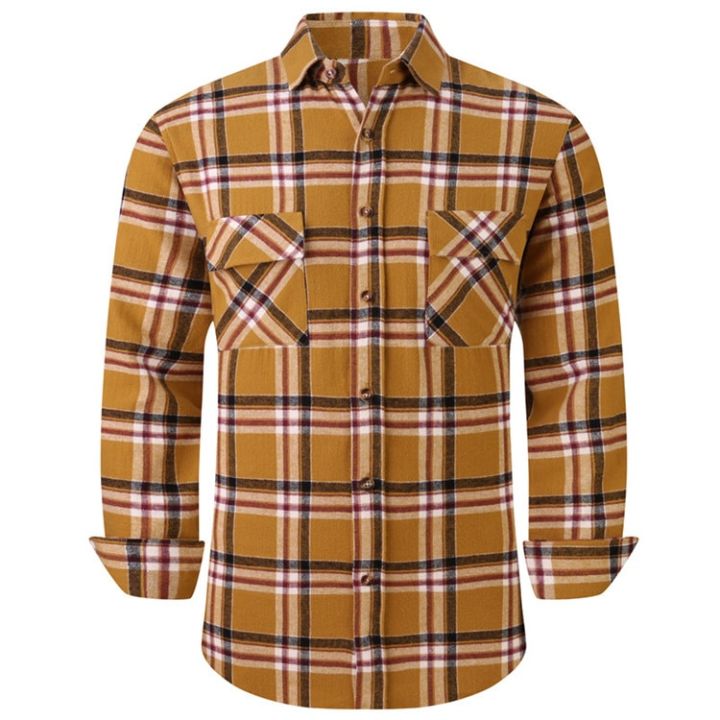 hot11-2023-new-mens-plaid-flannel-shirt-spring-autumn-male-regular-fit-cal-long-sleeved-shirts-for-usa-size-s-m-l-xl-2xl