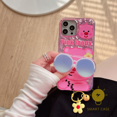 For เคสไอโฟน 14 Pro Max [Cute Cartoon Pink Glass Chain Shining] เคส Phone Case For iPhone 14 Pro Max 13 12 11 For เคสไอโฟน11 Ins Korean Style Retro Classic Couple Shockproof Protective TPU Cover Shell