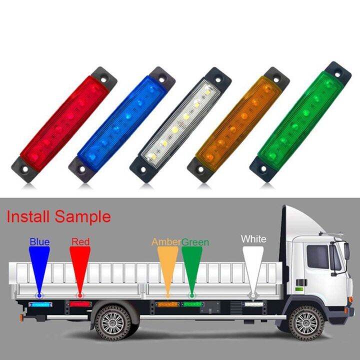 DUOJI Waterproof 24V Rear Lights Lorries Trailer Truck Pod LED Lights