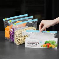 10/15/20pcs Reusable Zipper Bag For Food Plastic Freezer Bags Fruit Vegetable Ziplock Kitchen Food Storage Bag Organizer Pouch