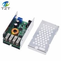 【YD】 TZT DC-DC 9V 12V 24V 36V To 5V Down Board 5A 4 USB Output Buck Converter Supply Module with Aluminum Phones