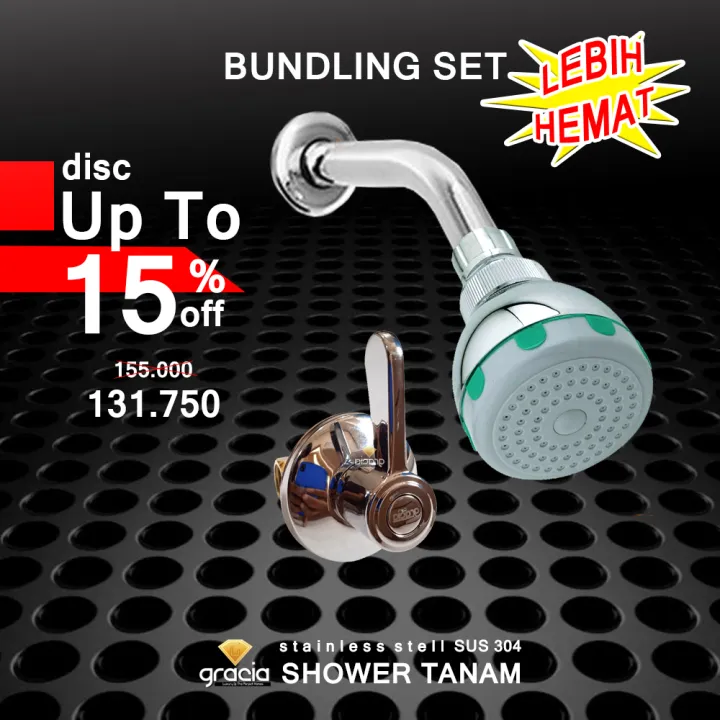 Shower set tanam / Shower tanam & kran shower 1/2 inch PAKET shower
