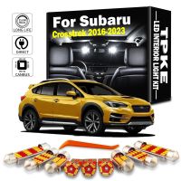 ชุดหลอดไฟเสริมไฟเก๋ง LED 8ชิ้นสำหรับ Subaru Crosstrek 2016 2017 2018 2019 2020 2021 2022แผนที่2023อุปกรณ์เสริมรถยนต์โคมไฟทรงโดม