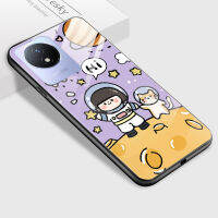 เคส Case4you สำหรับ Y02T Y02A Vivo หรูหราตัวการ์ตูนเด็กผู้หญิงน่ารักดีไซน์เด็กผู้หญิงเคสมันวาวกันกระแทกกระจกเทมเปอร์ปลอกฝาหลัง