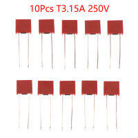 10Pcs Square Fuse Slow Blow T3.15A 250V 392พลาสติก LCD Power Board In-Line Square Fuse