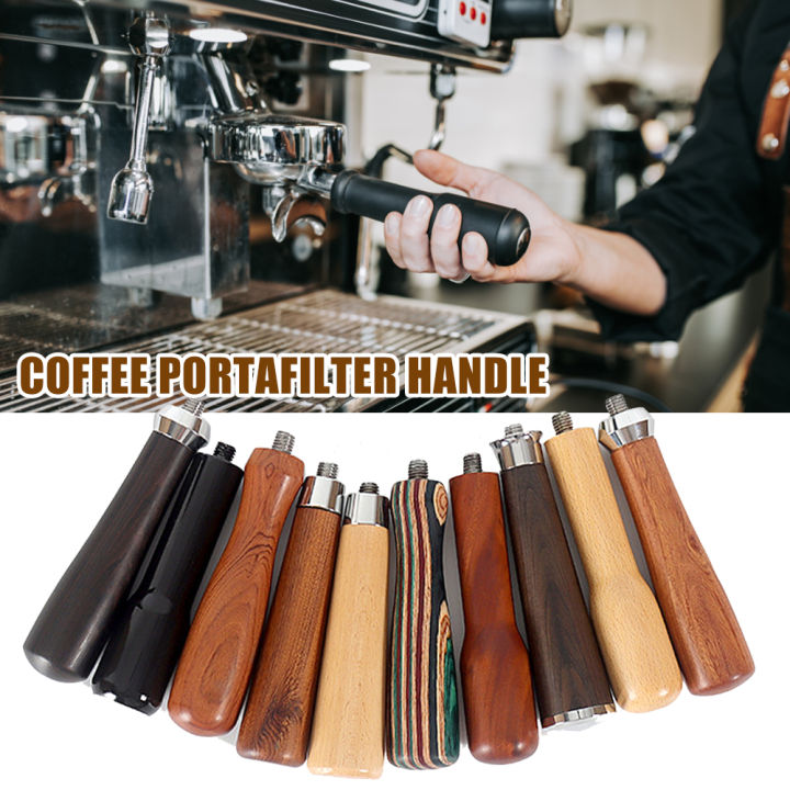 ส่งฟรี-ด้ามจับพกพากาแฟด้ามไม้แข็งที่กรองกาแฟไม่มีก้นจับสำหรับเปลี่ยนสกรู-m10เครื่องชงกาแฟอุปกรณ์เสริม