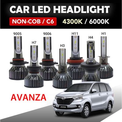 Waytoyota】avanza * รับประกัน1ปี * 2ชิ้น LED ไฟหน้า foglight H4 H8H11 hilo Beam