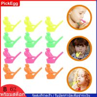 PickEgg 12pcs พลาสติกนกนกหวีดปาร์ตี้นกหวีดนกหวีดเครื่องดนตรีขนาดเล็ก