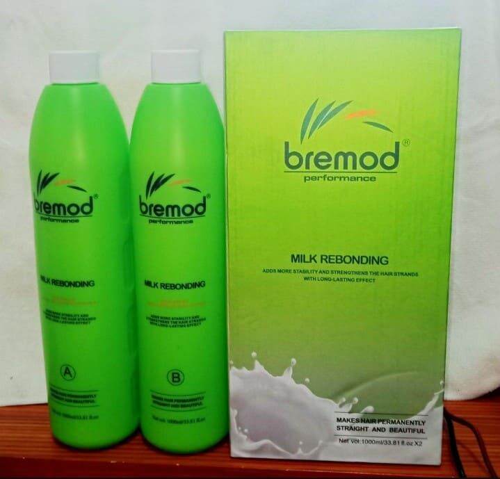 BREMOD HAIR STRAIGHTENING REBONDING Milk 1000 ML*2 (a&b) | Lazada PH