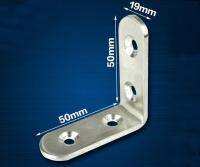 № 4 Pieces 50x50mm Stainless Steel Right Angle Corner Bracket Thinckness 3mm