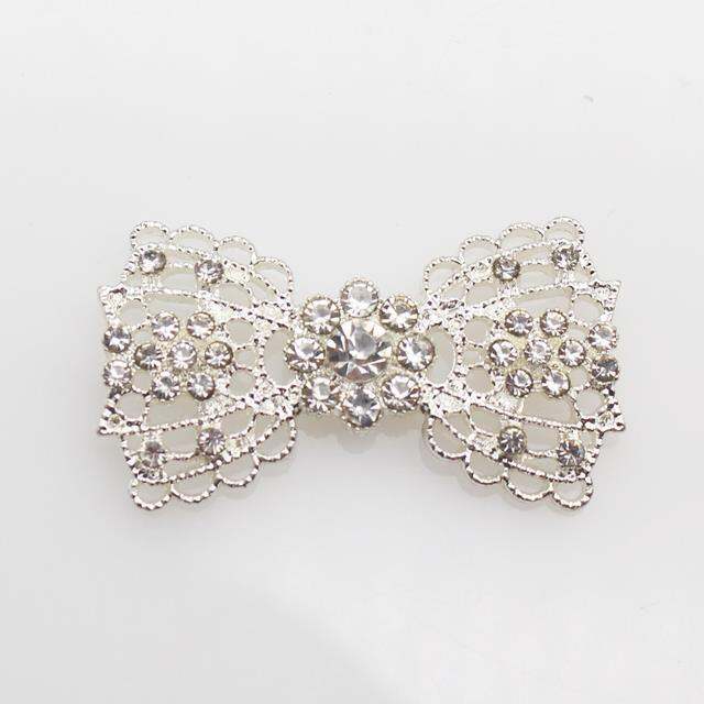 new-5pcs-silver-color-bow-flat-bottom-full-decoration-diy-hair-clip-cap-handmade-rhinestone-clothing-accessories