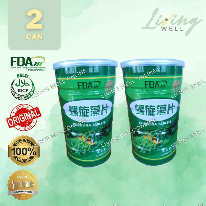 Spirulina Tablets (Buy 1 Take 1)(4000 Tablets) (2 Cans) FDA Approved