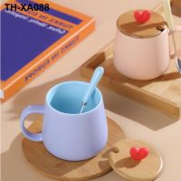 appearance cups with spoon contracted ceramic cup pure mark large capacity of milk coffee