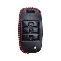 dghjsfgr Leather Car Key Cover Shell For KIA Sid Rio Soul Sportage R 2015 2016 Ceed Sorento Cerato K2 K3 K4 K5 Optima Carens 2018 Rondo