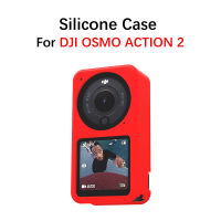 สำหรับ DJI OSMO ACTION 2กล้องซิลิโคนกรณีลื่นฝาครอบป้องกัน DJI Action 2กีฬากล้อง Anti-Drop ฝุ่นอุปกรณ์เสริม