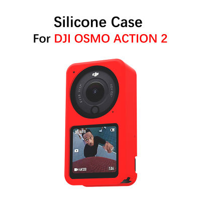 สำหรับ DJI OSMO ACTION 2กล้องซิลิโคนกรณีลื่นฝาครอบป้องกัน DJI Action 2กีฬากล้อง Anti-Drop ฝุ่นอุปกรณ์เสริม
