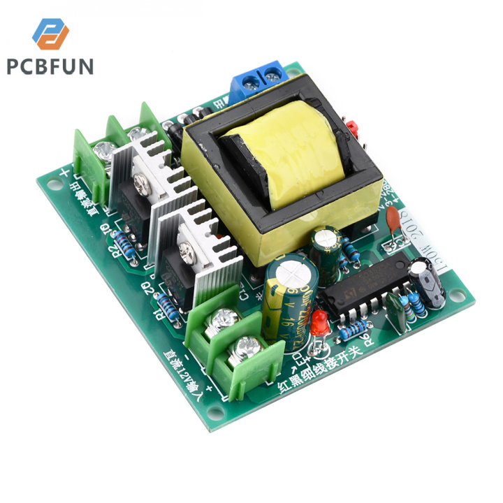 pcbfun-หม้อแปลงไฟฟ้าอินเวอร์เตอร์150w-หม้อแปลงไฟฟ้ากระแสตรง12v-24v-เพื่อเพิ่มกำลังให้110v220v-แผงโมดูลอินเวอร์เตอร์