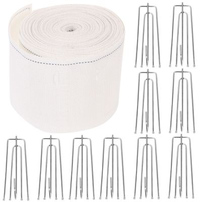 【cw】 Curtain Tape Pleat Pinch Hook Pleater Clip Deep Hooks Curtains Accessory Gathering Belt Pleated Heading Drapery Prong Drapes