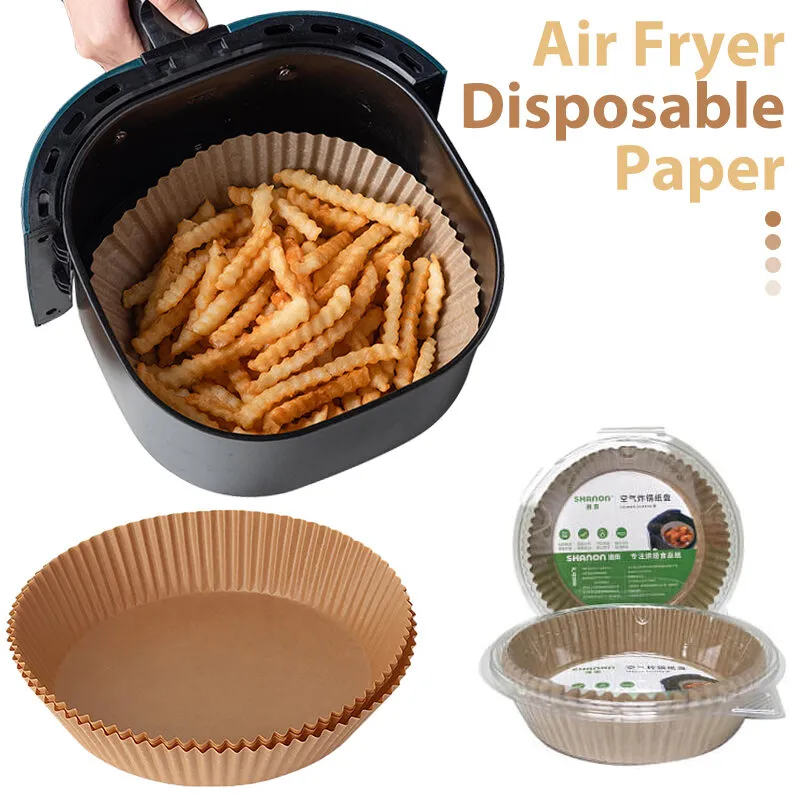 50PCS Air Fryer Disposable Paper Liners with Holes on-Stick