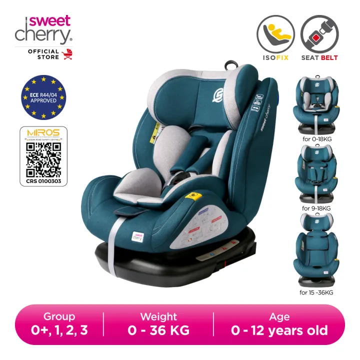 Sweet Cherry ISOFIX Convertible Car Seat Group 0+,1, 2, 3 (AY519A)