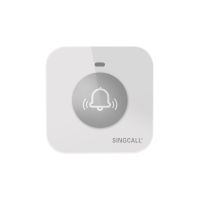 SINGCALL Wireless Call Bell A Small Touchable Single Button with Waterproof Function APE590 for Restaurant Bar Hospital