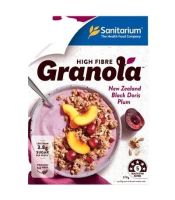 Sanitarium Granola New Zealand Black Doris Plum แซนนิทาเรี่ยม อาหารเช้า ซีเรียล ธัญพืชอบกรอบ 370g.