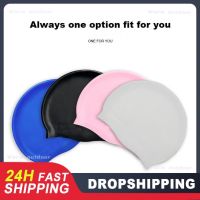 Swimming Cap High Elastic Silicone Women Men Waterproof Plus Size Colorful Adult Long Hair Sports Adults Swim Pool Diving Hat