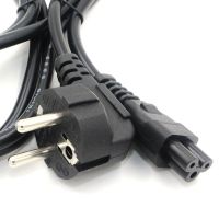 EU European AC Power Cord Euro IEC C5 Power Adapter Cable 1.2m 1.5m 1.8m Power Cable For Notebook Laptop PC Computer Monitor