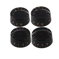 ；。‘【 4 X Black Guitar Speed Control Knob Bucket Shape W/  Numerals