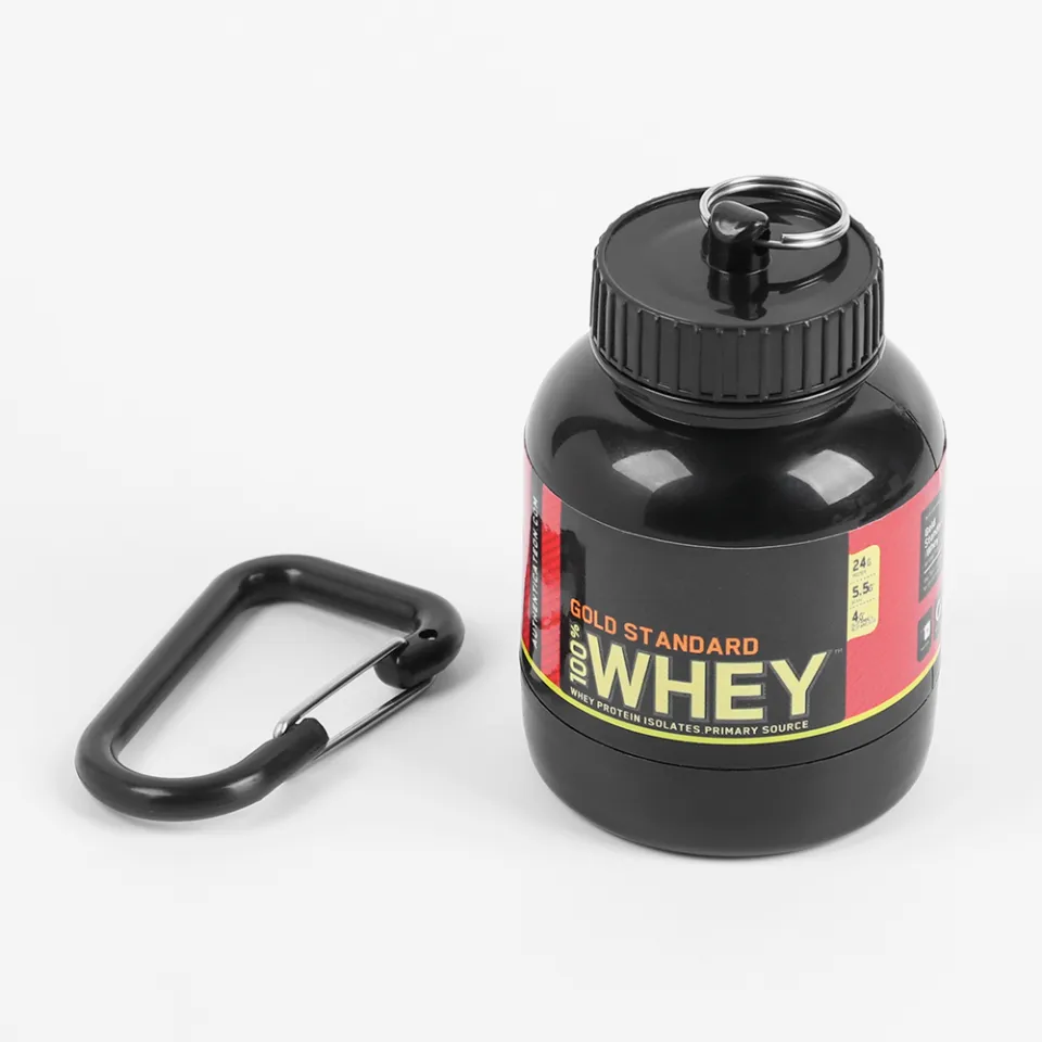 100ml And 200ml The Portable Protein Powder Container With Funnel & Belt  Key Chain For Easy Carrying - Buy Protein Powder,Protein Powder