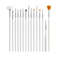 15pcs Pottery Brush Tools Dotting Pattern Dot Pens Brush Acrylic Pen Rocks Ceramics Painting Brush Nail