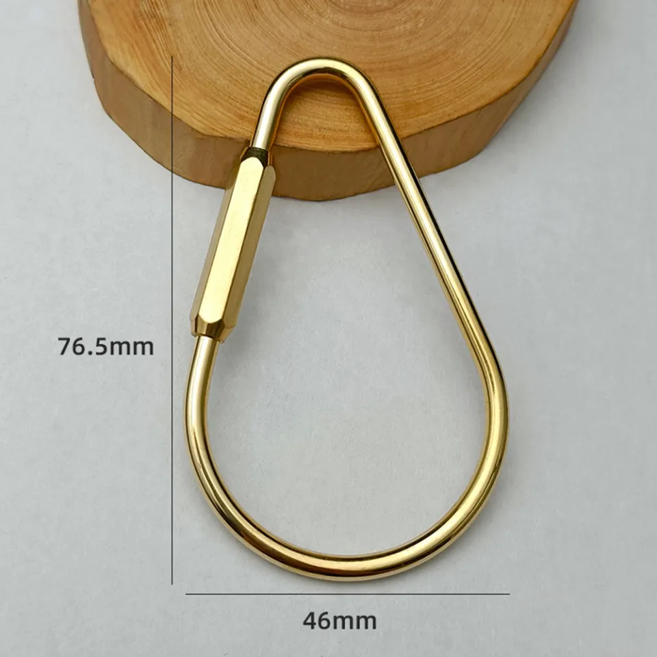 tooloflife Brass Keychain EDC Portable Keychain Key Ring Golden Decoration  